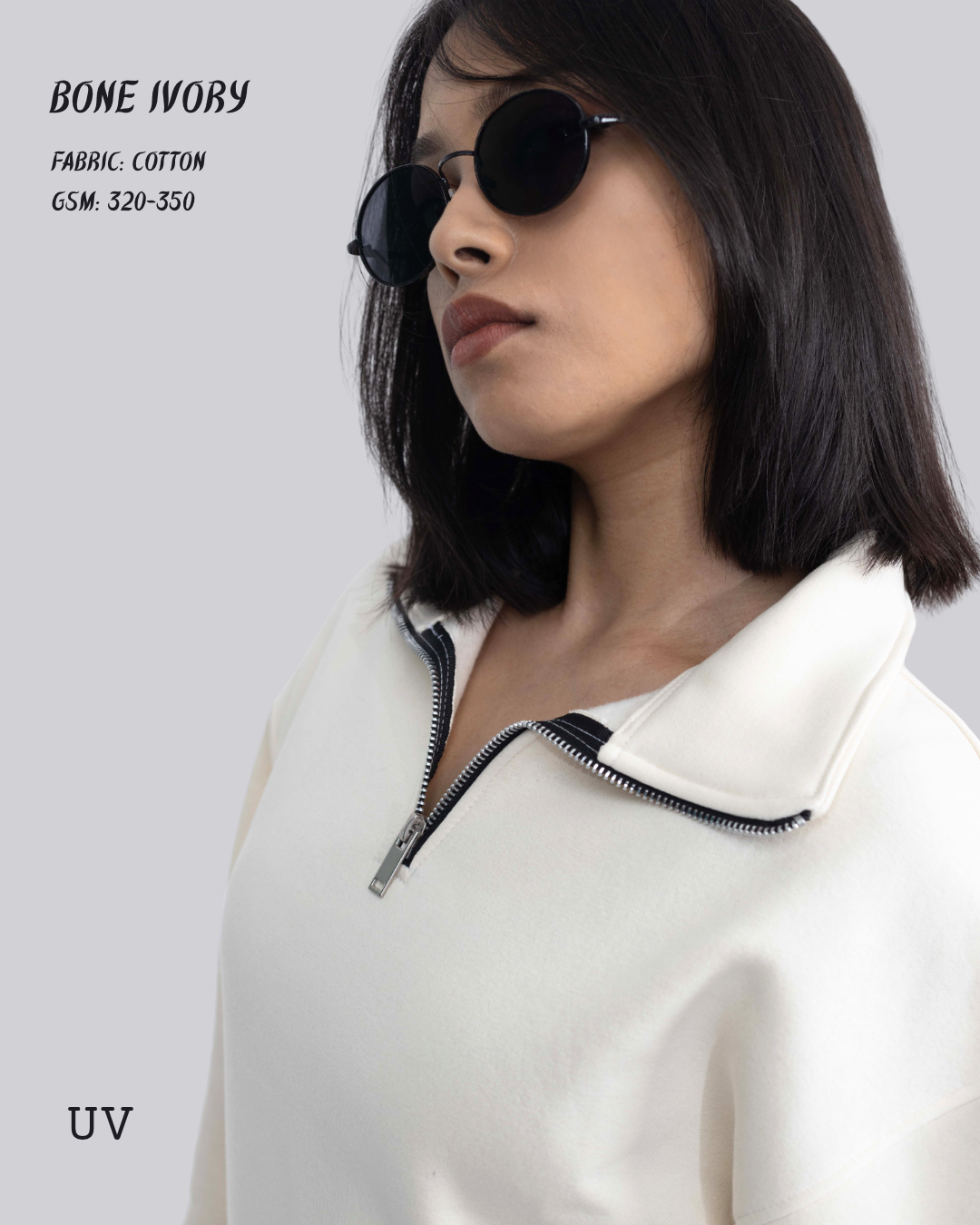 Bone Ivory Quarter-Zip <br> Pullover - Image 4