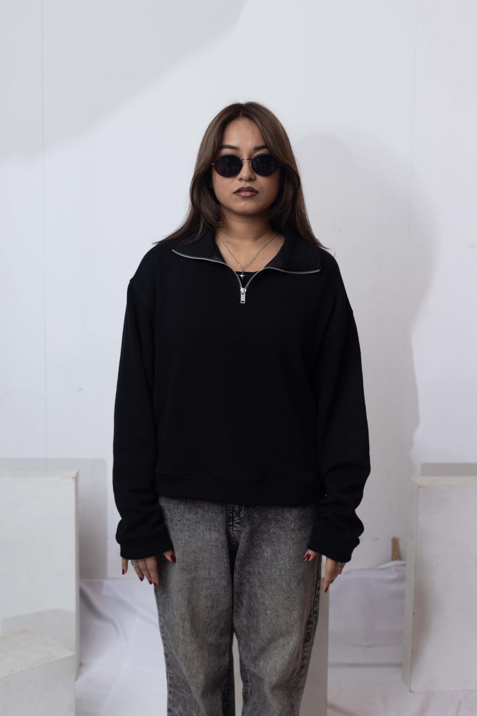 BLACK NOIR QUARTER-ZIP <br> PULLOVER - Image 3