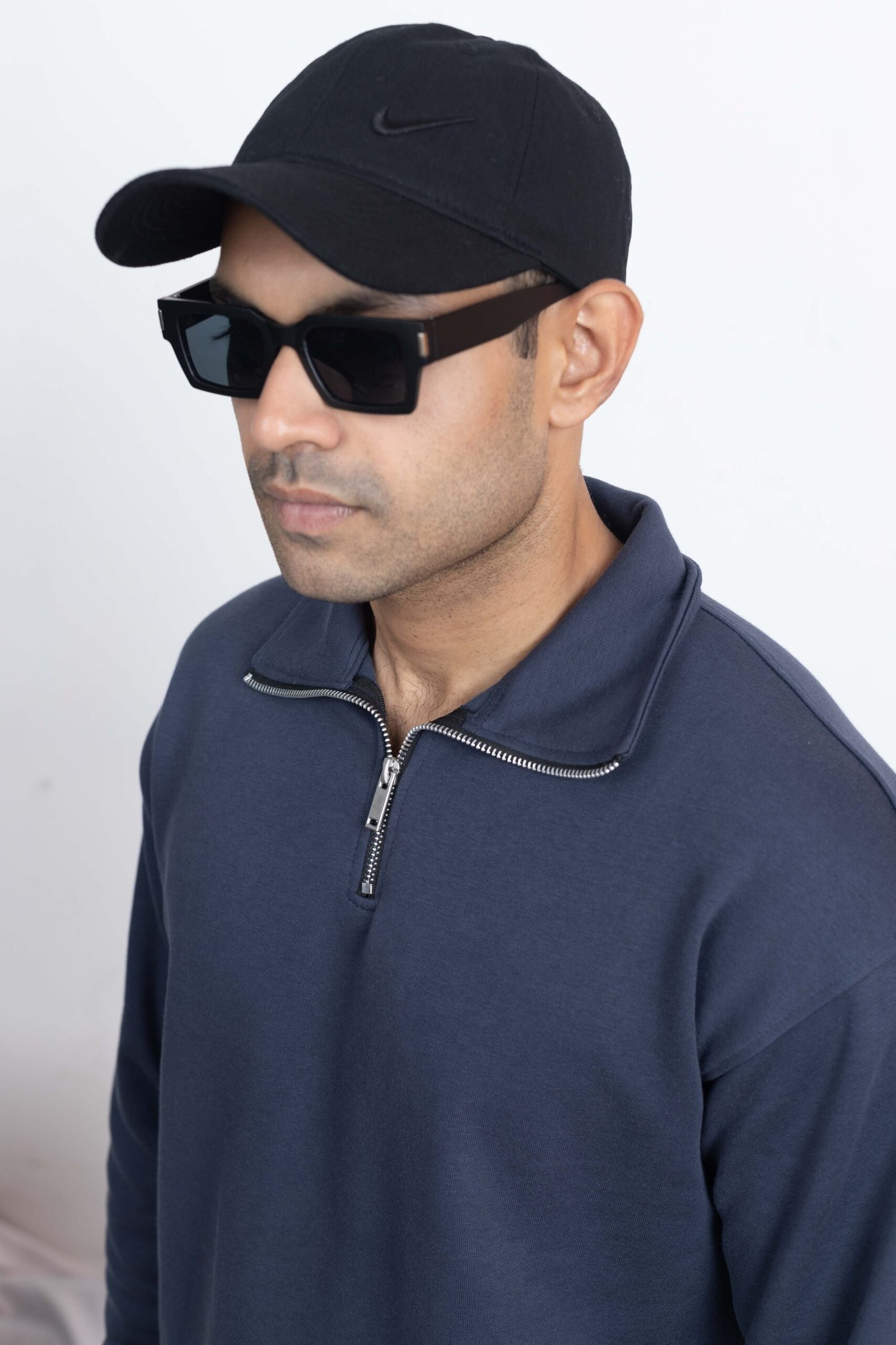 SLATE BLUE QUARTER-ZIP <br >PULLOVER - Image 4