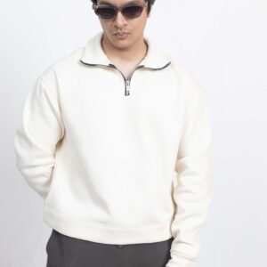 BONE IVORY QUARTER-ZIP <br> PULLOVER